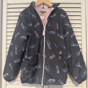 OshKosh B'gosh Gray Jacket with Color Changing Dinosaur Print